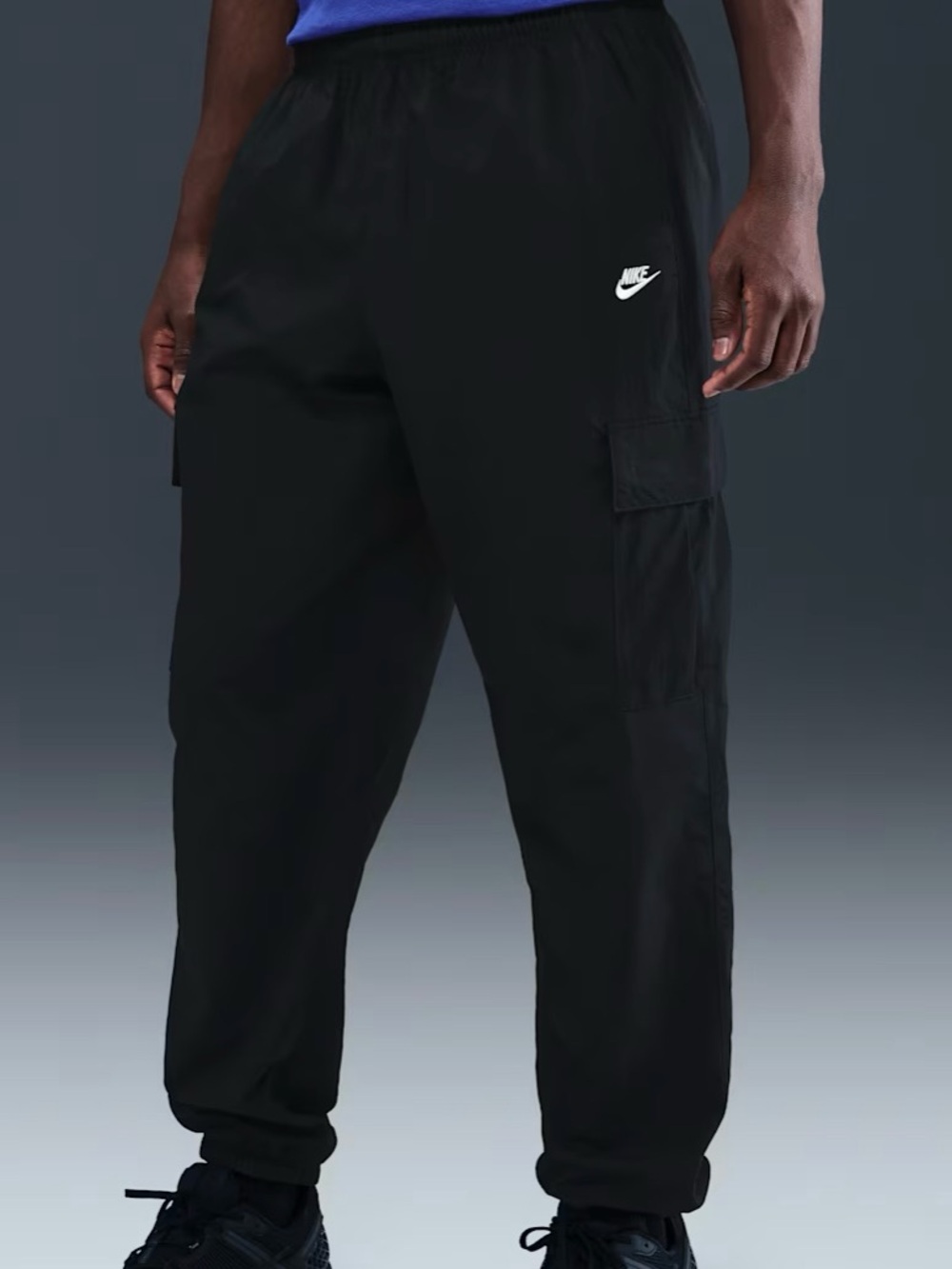 Nike Black Elastic Waist Cargo Pants